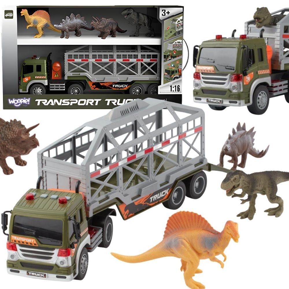 Woopie dinozaurų transporterio sunkvežimis