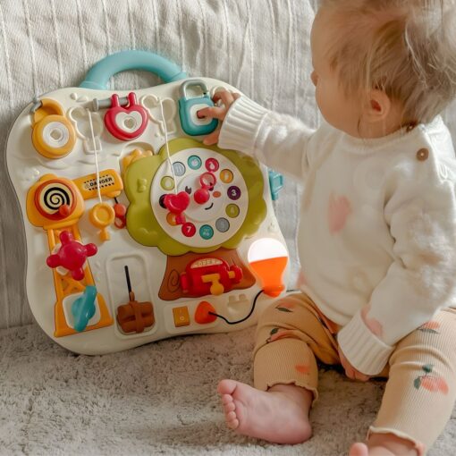 Woopie edukacinė manipuliacinė lenta su spynelėmis