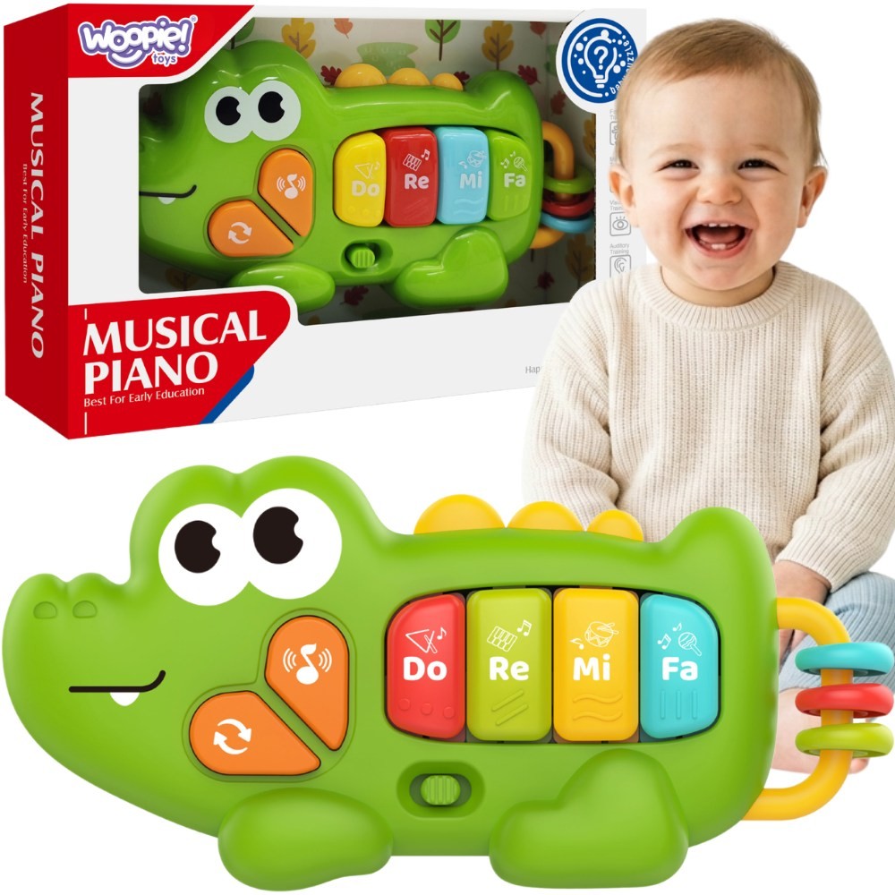 Woopie interaktyvus krokodilo pianinas Woopie interaktyvus krokodilo pianinas