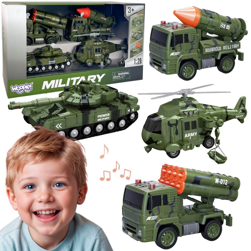 Woopie karinės technikos rinkinys 1:20 – tankas