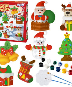 Woopie kūrybinis gipsinių figūrėlių rinkinys „Kalėdos“ – Mould & Paint Christmas (6+)
