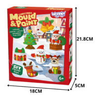 Woopie kūrybinis gipsinių figūrėlių rinkinys „Kalėdos“ – Mould & Paint Christmas (6+)