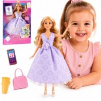 Woopie lėlė Lily su levandine suknele ir aksesuarais – 30 cm