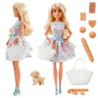 Woopie lėlė Lily su pastelinių gėlių suknele ir pikniko aksesuarais – 30 cm