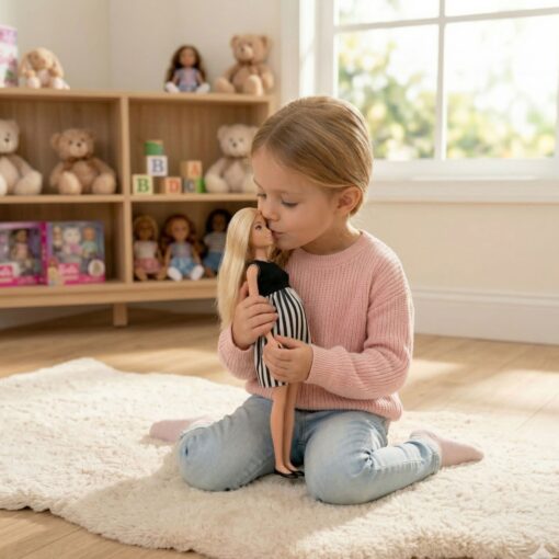Woopie lėlė „Nėščioji mama“ su kūdikiu ir atsidarančiu pilvuku