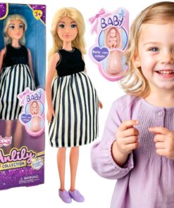 Woopie lėlė „Nėščioji mama“ su kūdikiu ir atsidarančiu pilvuku