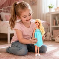 Woopie lėlė „Nėščioji mama“ su kūdikiu – su besisukančiu pilvuku