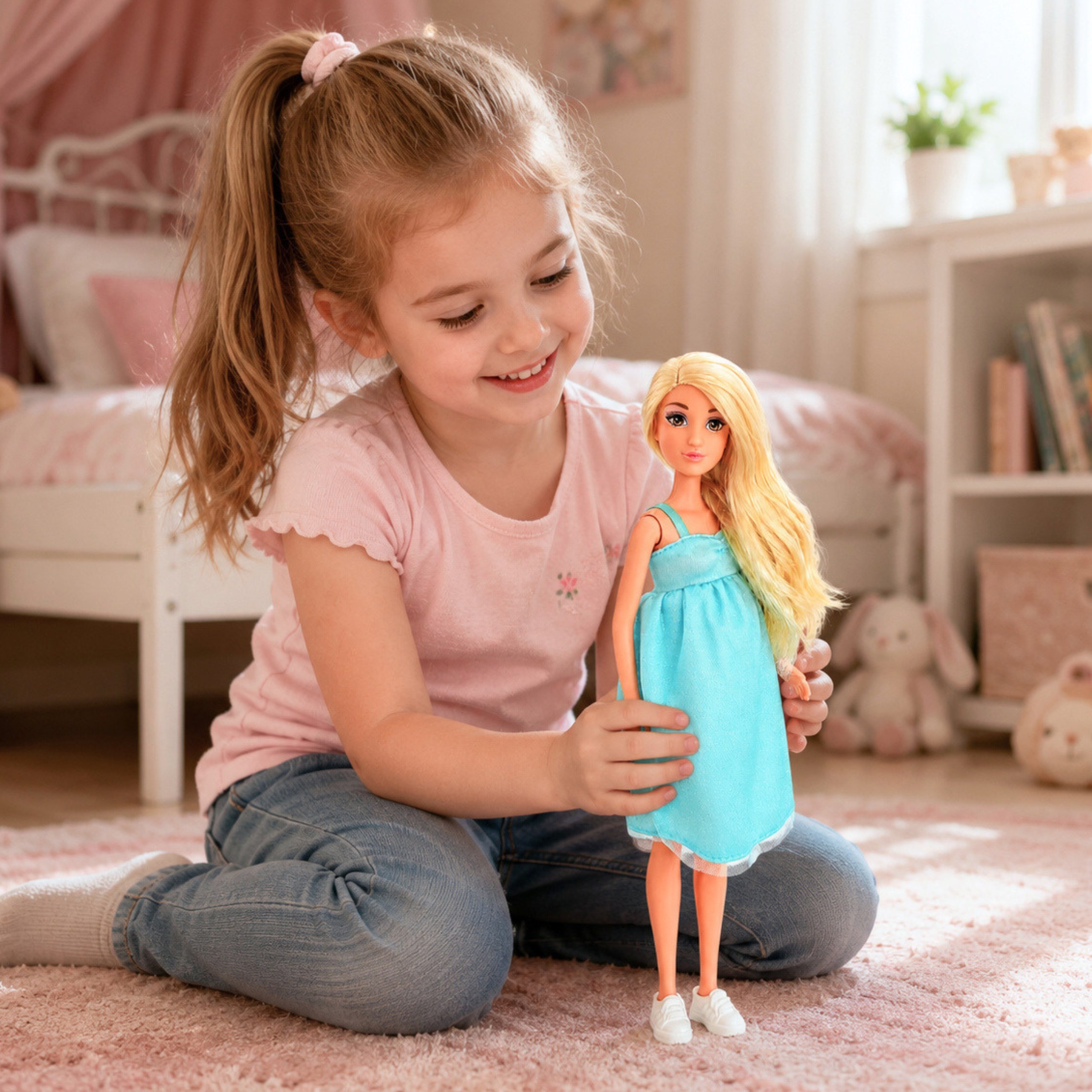Woopie lėlė „Nėščioji mama“ su kūdikiu – su besisukančiu pilvuku