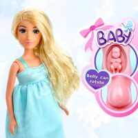 Woopie lėlė „Nėščioji mama“ su kūdikiu – su besisukančiu pilvuku