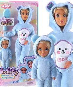 Woopie lėlių rinkinys „Mėlyni meškučiai“ – mama ir mažylis su kombinezonais