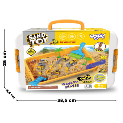 Woopie magiškas kinetinis smėlis „Statybų aikštelė“ (1500 g)