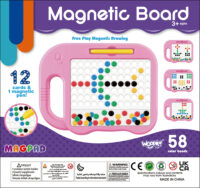 Woopie magnetinė kūrybinė lenta MagPad – su 84 taškeliais ir 12 kortelių