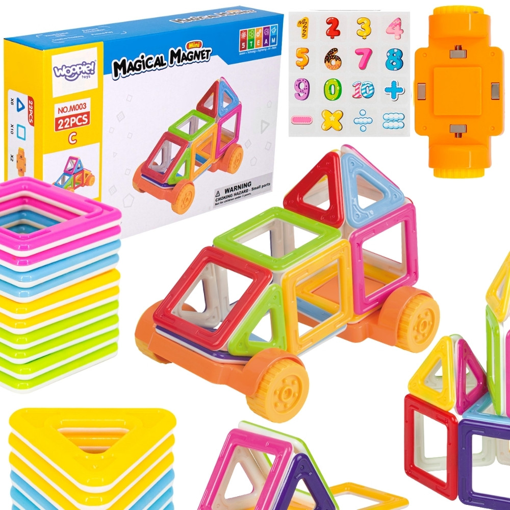 Woopie magnetinės 3D kaladėlės (22 el.)