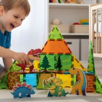Woopie magnetinės kaladėlės „Dinozaurų pasaulis“