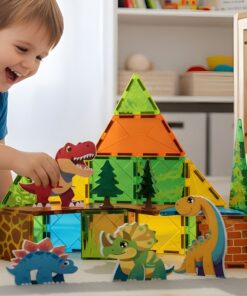 Woopie magnetinės kaladėlės „Dinozaurų pasaulis“