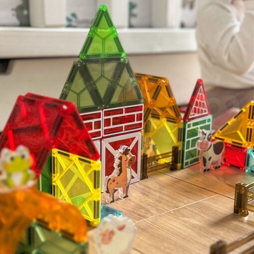 Woopie magnetinės kaladėlės „Ferma“ (ūkio statybos rinkinys)