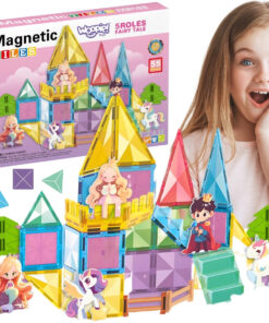 Woopie magnetinės kaladėlės „Stebuklų pilis“ (55 el.)