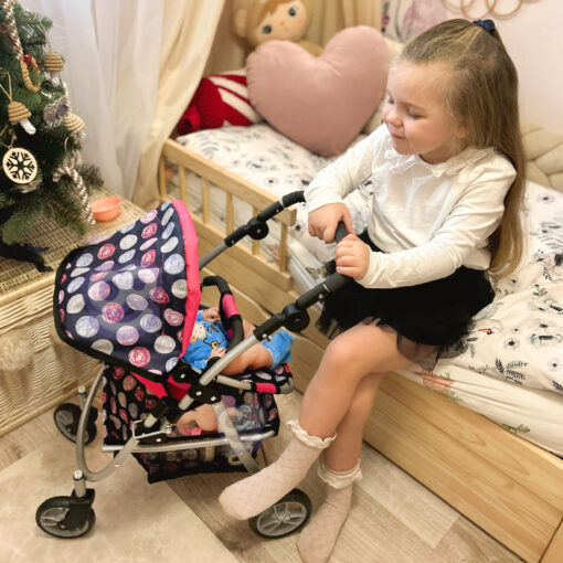 Woopie modernus lėlių vežimėlis su reguliuojama sėdyne