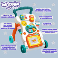 Woopie muzikinis stumdukas 2in1 su edukaciniu paneliu ir magnetine piešimo lenta