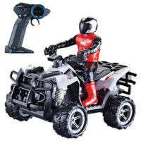 Woopie nuotoliniu būdu valdomas keturratis su motociklininko figūrėle (2.4 GHz)