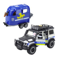 Woopie policijos visureigis su žirgų priekaba