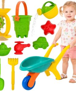 Woopie spalvotas smėlio rinkinys 10in1 su karučiu