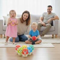 Woopie spalvoti meškučiai–kėgliai