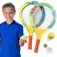 Woopie spalvotos badmintono raketės vaikams