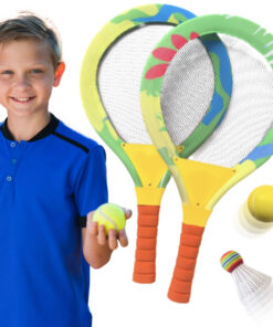 Woopie spalvotos badmintono raketės vaikams