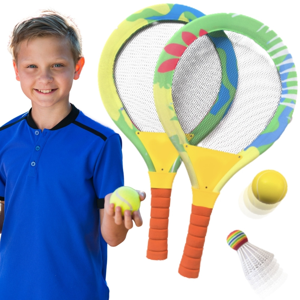 Woopie spalvotos badmintono raketės vaikams