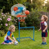 Woopie sporto rinkinys 2in1: krepšinis + futbolas – su kamuoliu