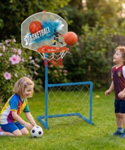 Woopie sporto rinkinys 2in1: krepšinis + futbolas – su kamuoliu