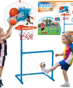 Woopie sporto rinkinys 2in1: krepšinis + futbolas – su kamuoliu
