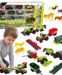 Woopie žemės ūkio technikos rinkinys su traktoriais