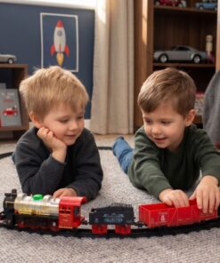 Woopie „Classical Train“ elektrinis traukinys su dūmais ir 29 aksesuarais