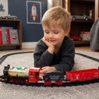 Woopie „Classical Train“ elektrinis traukinys su dūmais ir 29 aksesuarais