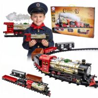 Woopie „Classical Train“ elektrinis traukinys su dūmais ir 29 aksesuarais