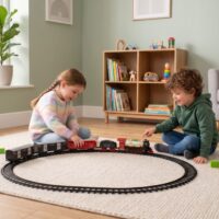 Woopie „Classical Train“ elektrinis traukinys su dūmais ir 29 aksesuarais