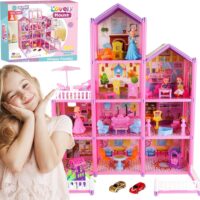 Woopie „Lovely House“ – didžiulė daugiaaukštė lėlių vila su 194 elementais