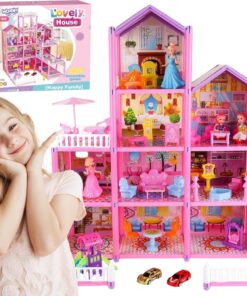 Woopie „Lovely House“ – didžiulė daugiaaukštė lėlių vila su 194 elementais