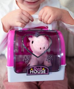 Woopie „Pet House“ nešiojamas namelis su pliušiniu vienaragiu