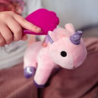 Woopie „Pet House“ nešiojamas namelis su pliušiniu vienaragiu
