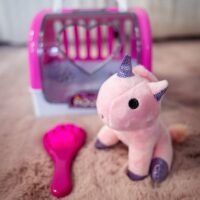 Woopie „Pet House“ nešiojamas namelis su pliušiniu vienaragiu