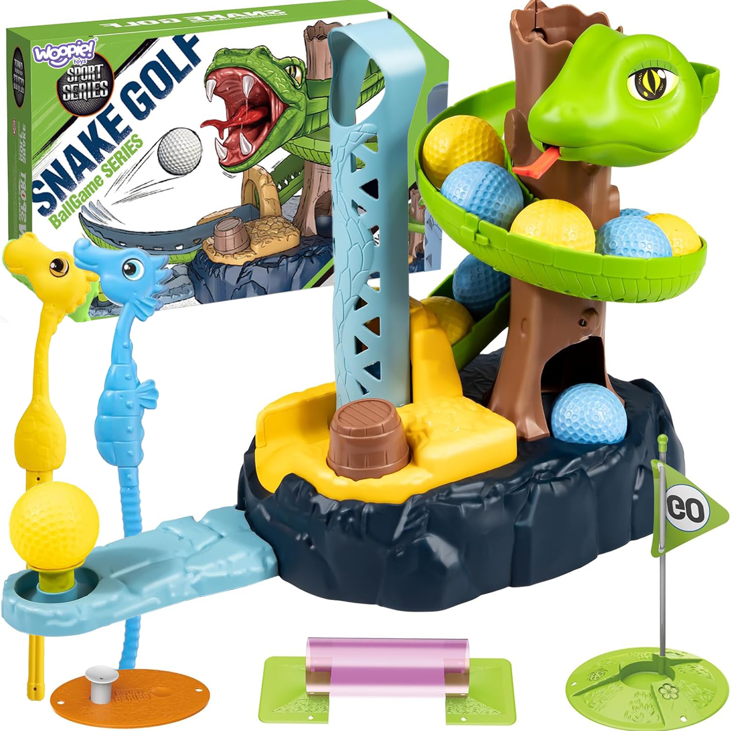 Woopie „Snake Golf“ – interaktyvus mini golfo rinkinys vaikams