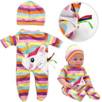 Woopie „Unicorn“ drabužių rinkinys lėlei – su bodžiuku