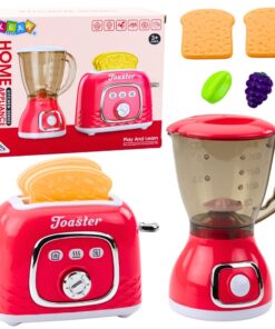 Žaislinis skrudintuvas ir blenderis su efektais