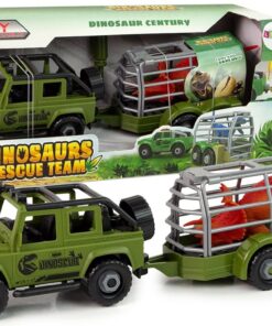 Žalias dinozaurų transporterio sunkvežimis su atsukimo funkcija