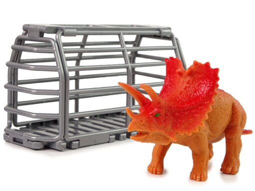 Žalias dinozaurų transporterio sunkvežimis su atsukimo funkcija
