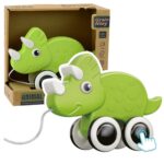 Žalias tempiamas dinozauras su cypsiukais