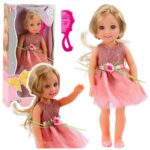 „Lala Pink Dress 38“ – lėlė su šukomis ir rožine suknele